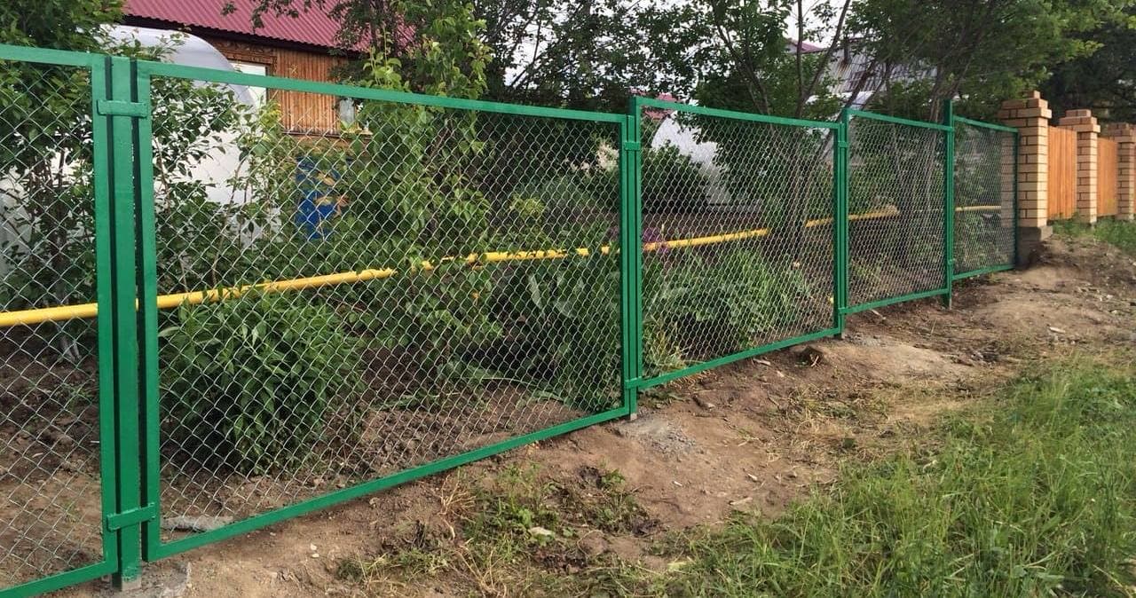 Заборы из сетки рабицы
